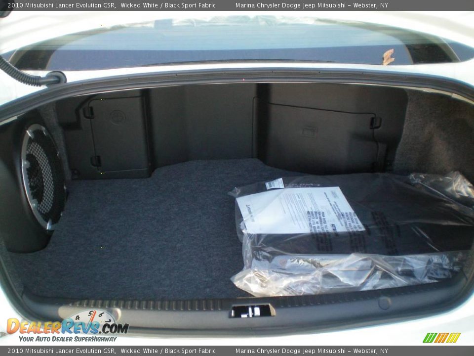 2010 Mitsubishi Lancer Evolution GSR Wicked White / Black Sport Fabric Photo #19