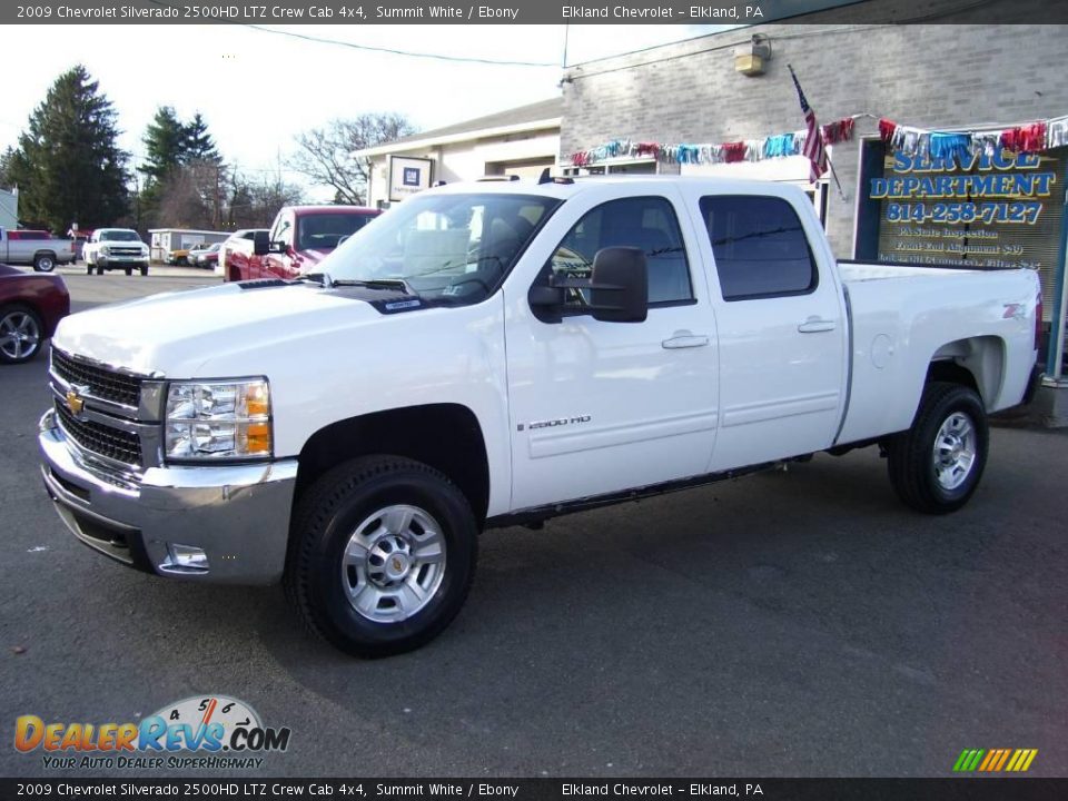 2009 Chevrolet Silverado 2500HD LTZ Crew Cab 4x4 Summit White / Ebony Photo #7