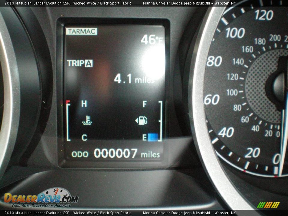 2010 Mitsubishi Lancer Evolution GSR Wicked White / Black Sport Fabric Photo #28