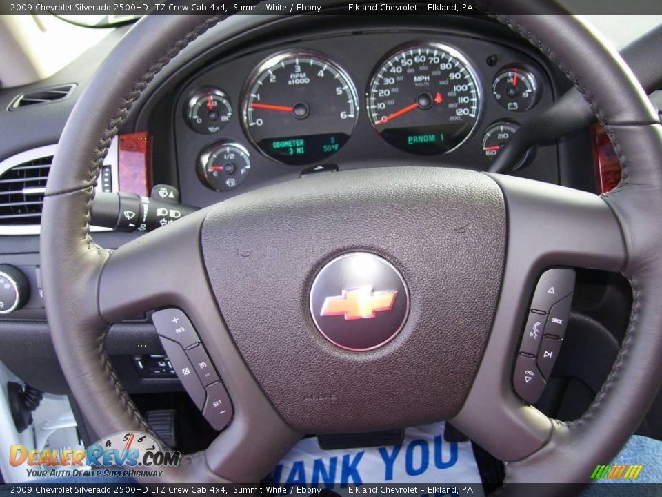 2009 Chevrolet Silverado 2500HD LTZ Crew Cab 4x4 Summit White / Ebony Photo #34