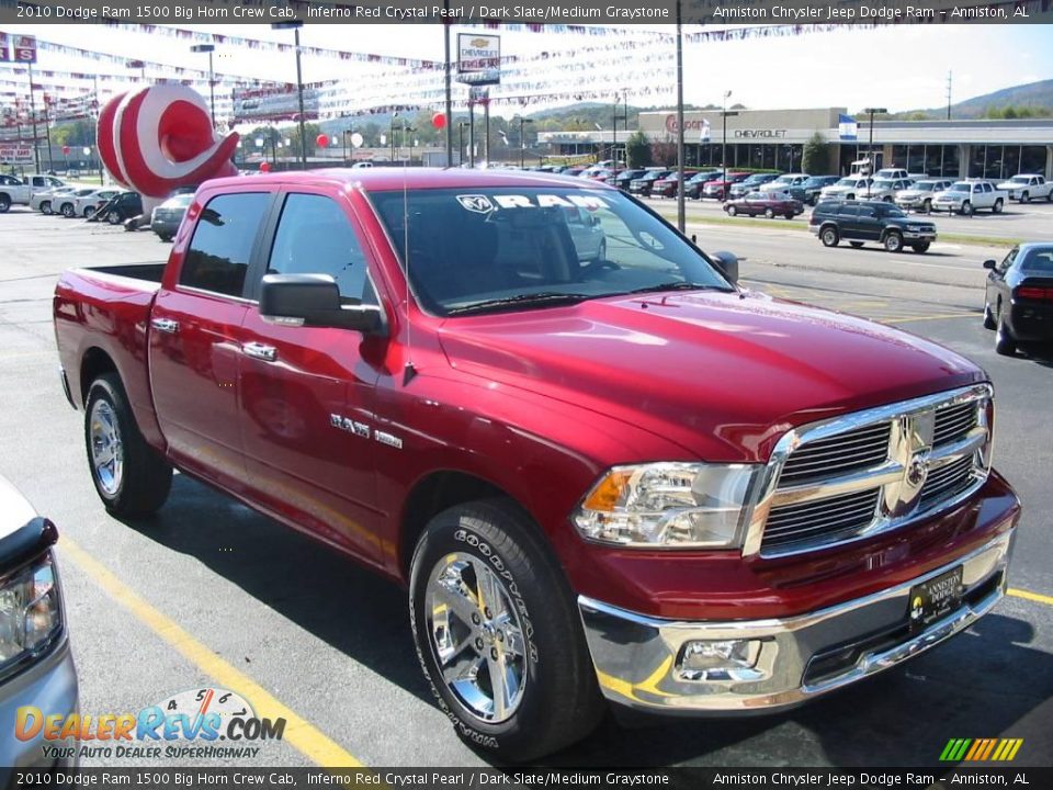 2010 Dodge Ram 1500 Big Horn Crew Cab Inferno Red Crystal Pearl / Dark Slate/Medium Graystone Photo #1