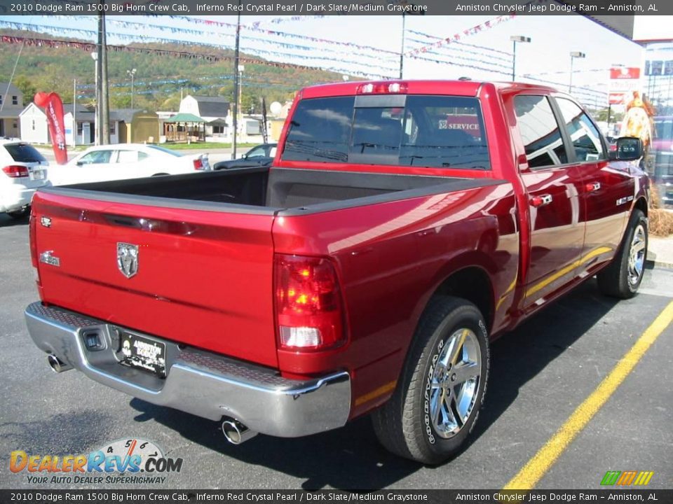 2010 Dodge Ram 1500 Big Horn Crew Cab Inferno Red Crystal Pearl / Dark Slate/Medium Graystone Photo #5