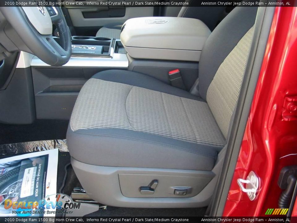 2010 Dodge Ram 1500 Big Horn Crew Cab Inferno Red Crystal Pearl / Dark Slate/Medium Graystone Photo #9