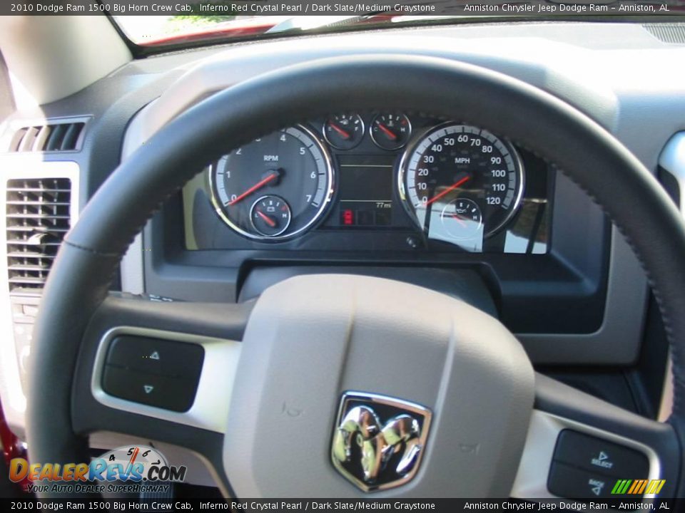 2010 Dodge Ram 1500 Big Horn Crew Cab Inferno Red Crystal Pearl / Dark Slate/Medium Graystone Photo #12