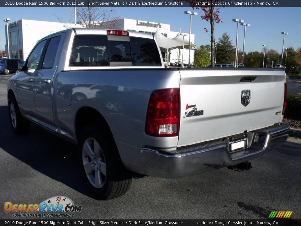 2010 Dodge Ram 1500 Big Horn Quad Cab Bright Silver Metallic / Dark Slate/Medium Graystone Photo #2