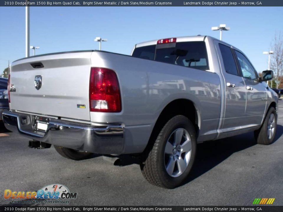 2010 Dodge Ram 1500 Big Horn Quad Cab Bright Silver Metallic / Dark Slate/Medium Graystone Photo #3