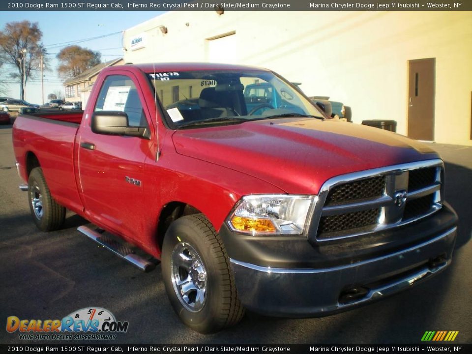 2010 Dodge Ram 1500 ST Regular Cab Inferno Red Crystal Pearl / Dark Slate/Medium Graystone Photo #10