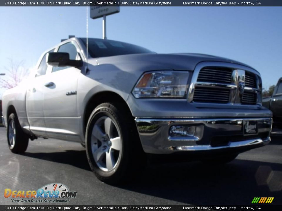 2010 Dodge Ram 1500 Big Horn Quad Cab Bright Silver Metallic / Dark Slate/Medium Graystone Photo #4