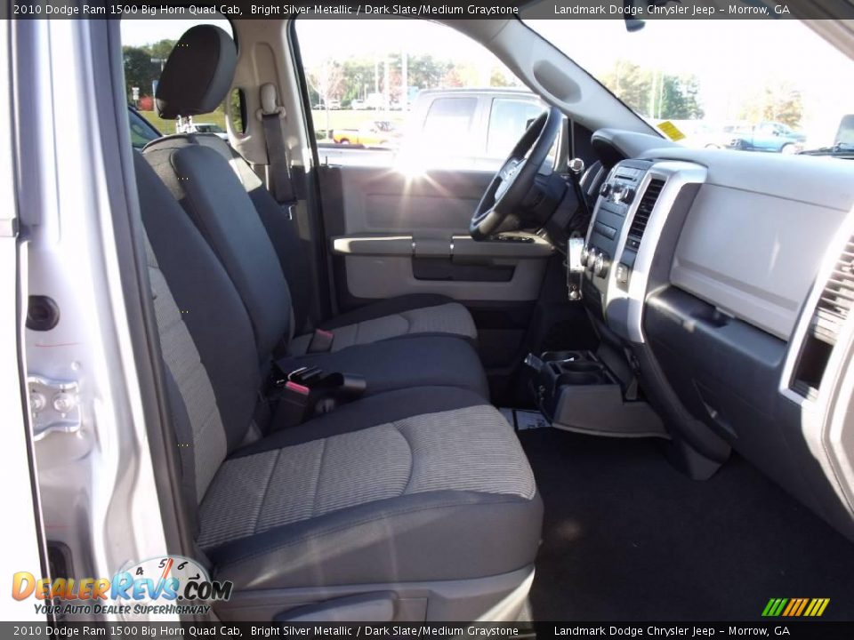 2010 Dodge Ram 1500 Big Horn Quad Cab Bright Silver Metallic / Dark Slate/Medium Graystone Photo #10
