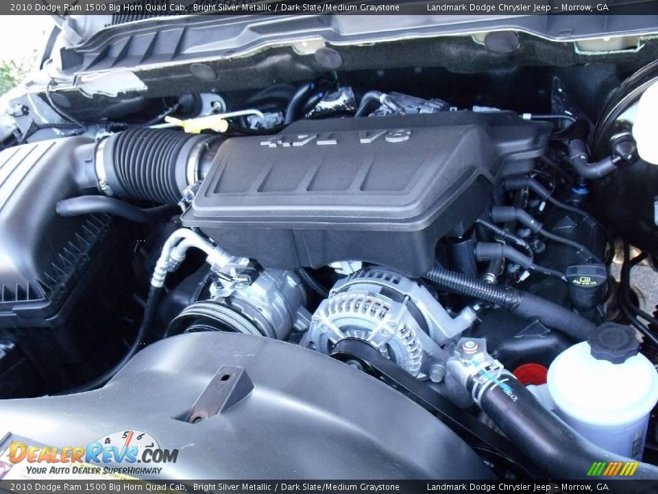 2010 Dodge Ram 1500 Big Horn Quad Cab Bright Silver Metallic / Dark Slate/Medium Graystone Photo #13