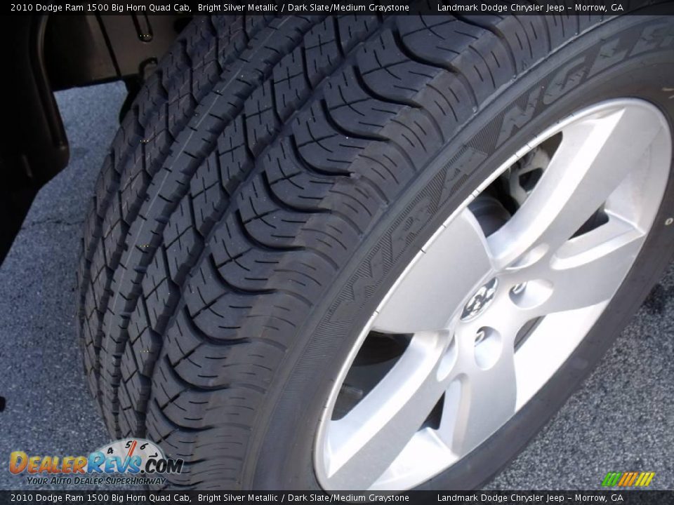 2010 Dodge Ram 1500 Big Horn Quad Cab Bright Silver Metallic / Dark Slate/Medium Graystone Photo #14