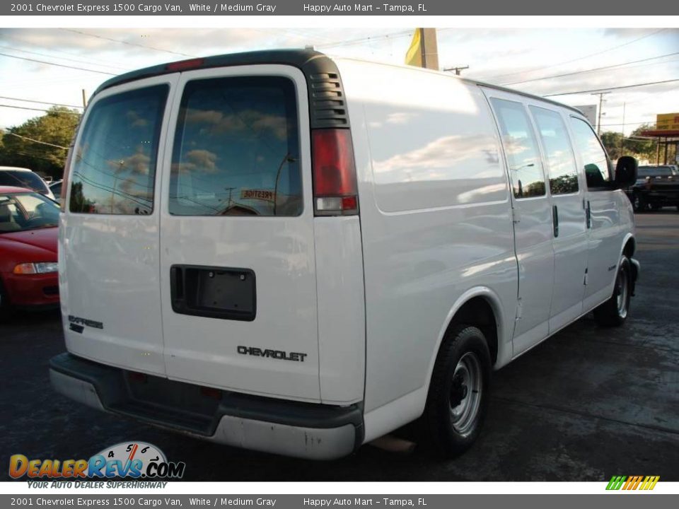 2001 Chevrolet Express 1500 Cargo Van White / Medium Gray Photo #6