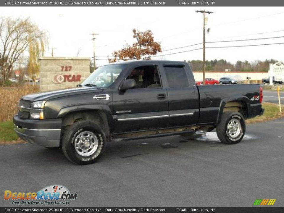 2003 Chevrolet Silverado 2500HD LS Extended Cab 4x4 Dark Gray Metallic / Dark Charcoal Photo #1