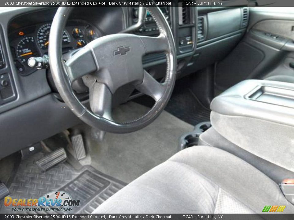 2003 Chevrolet Silverado 2500HD LS Extended Cab 4x4 Dark Gray Metallic / Dark Charcoal Photo #8