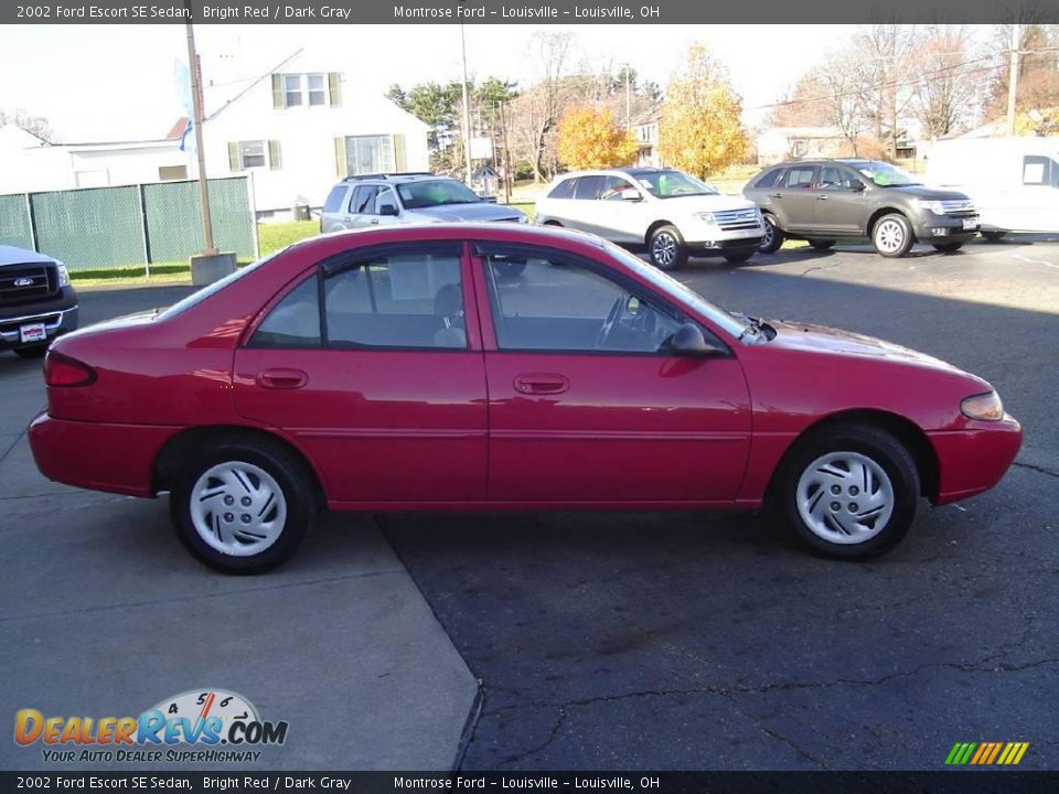 2002 Ford Escort SE Sedan Bright Red / Dark Gray Photo #6