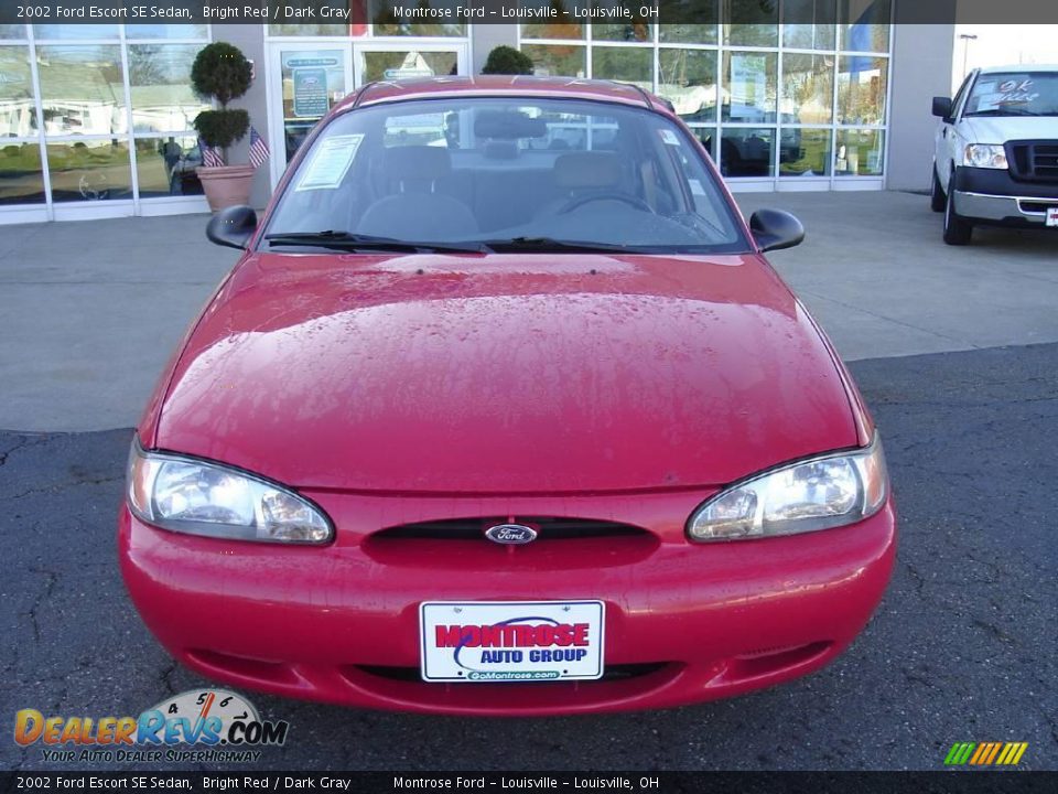 2002 Ford Escort SE Sedan Bright Red / Dark Gray Photo #8