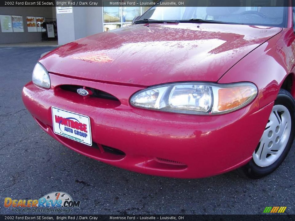 2002 Ford Escort SE Sedan Bright Red / Dark Gray Photo #9