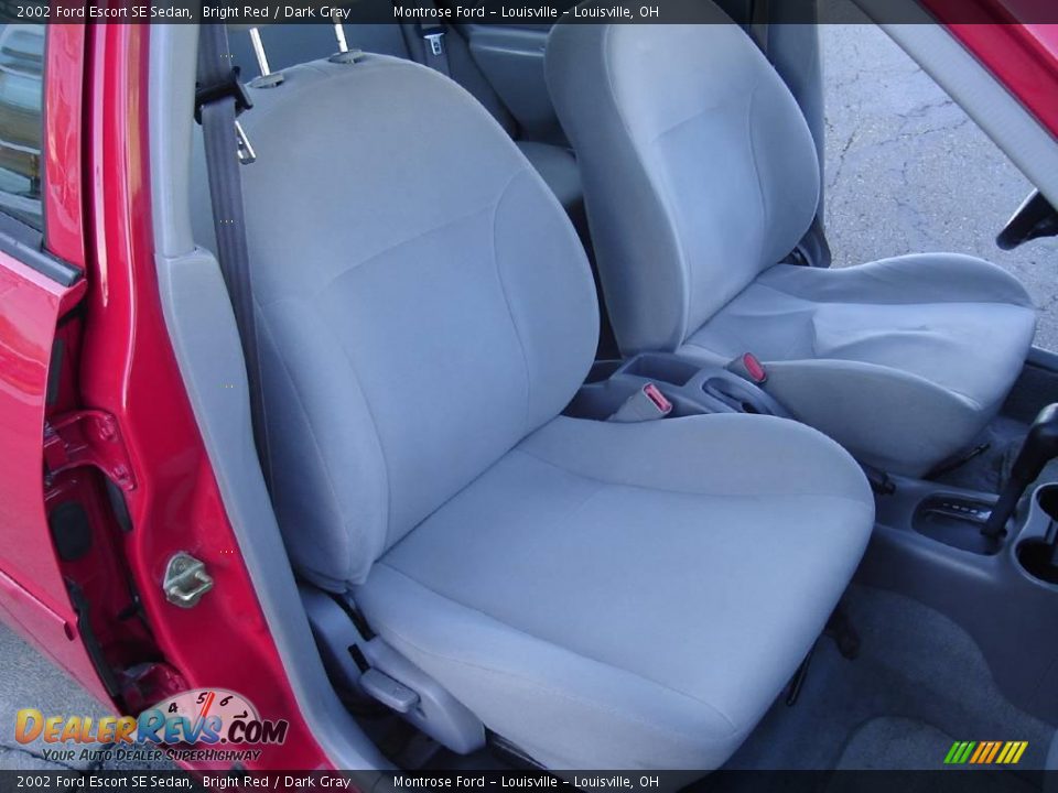 2002 Ford Escort SE Sedan Bright Red / Dark Gray Photo #13