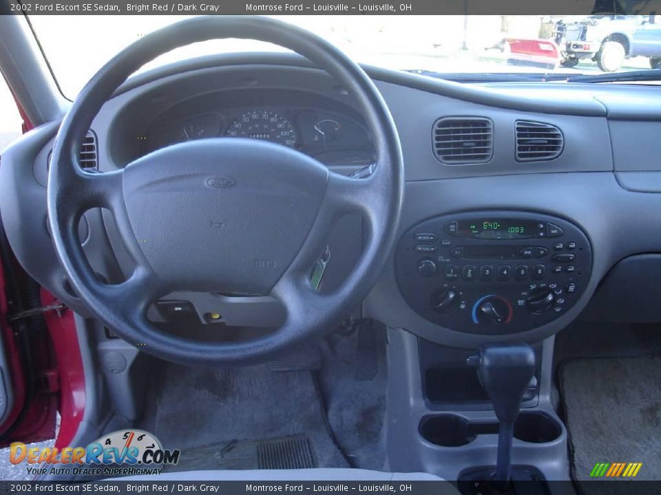 2002 Ford Escort SE Sedan Bright Red / Dark Gray Photo #16