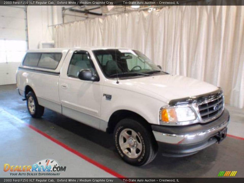 2003 Ford F150 XLT Regular Cab Oxford White / Medium Graphite Grey Photo #3