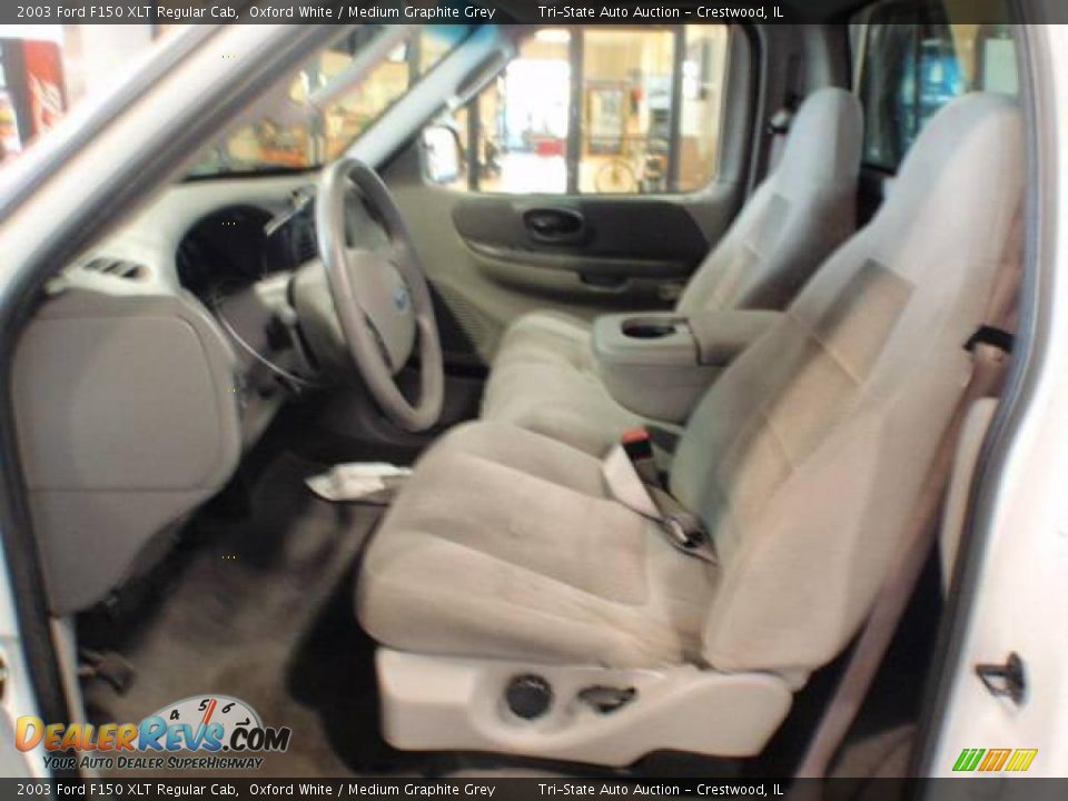2003 Ford F150 XLT Regular Cab Oxford White / Medium Graphite Grey Photo #5