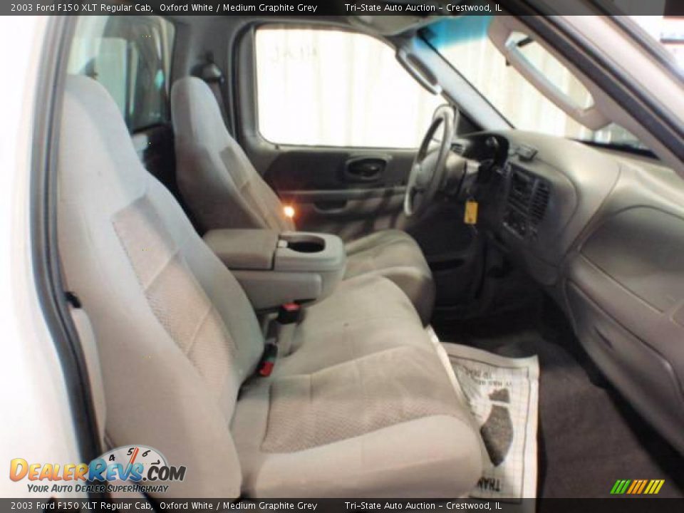 2003 Ford F150 XLT Regular Cab Oxford White / Medium Graphite Grey Photo #10
