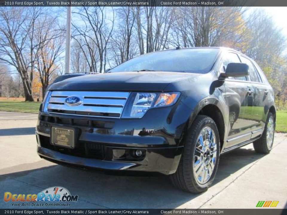 2010 Ford Edge Sport Tuxedo Black Metallic / Sport Black Leather/Grey Alcantara Photo #1