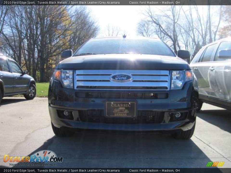 2010 Ford Edge Sport Tuxedo Black Metallic / Sport Black Leather/Grey Alcantara Photo #2