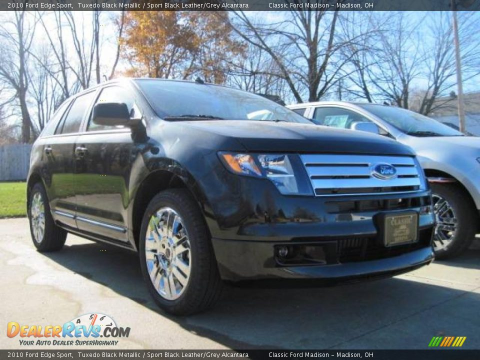 2010 Ford Edge Sport Tuxedo Black Metallic / Sport Black Leather/Grey Alcantara Photo #3