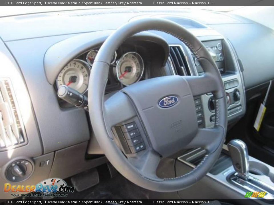 2010 Ford Edge Sport Tuxedo Black Metallic / Sport Black Leather/Grey Alcantara Photo #12
