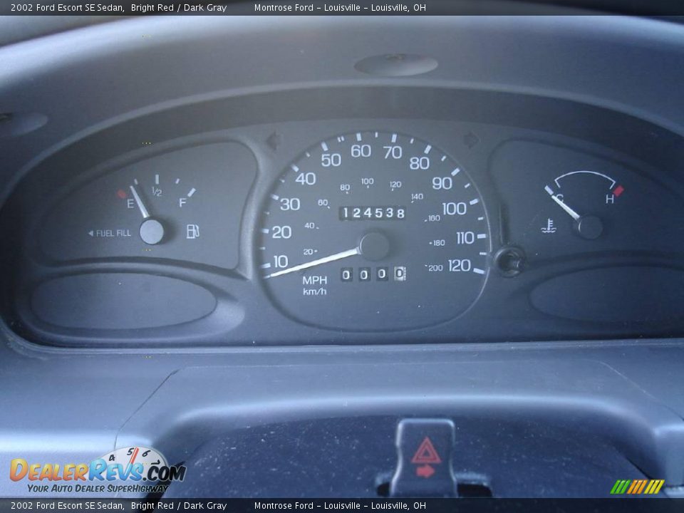 2002 Ford Escort SE Sedan Bright Red / Dark Gray Photo #24