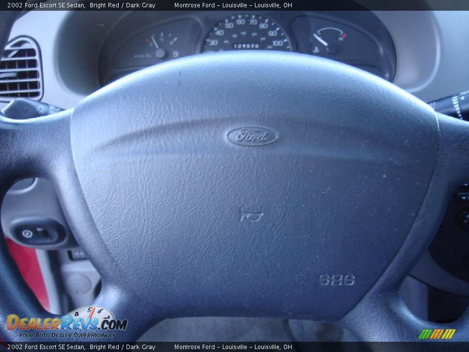 2002 Ford Escort SE Sedan Bright Red / Dark Gray Photo #25