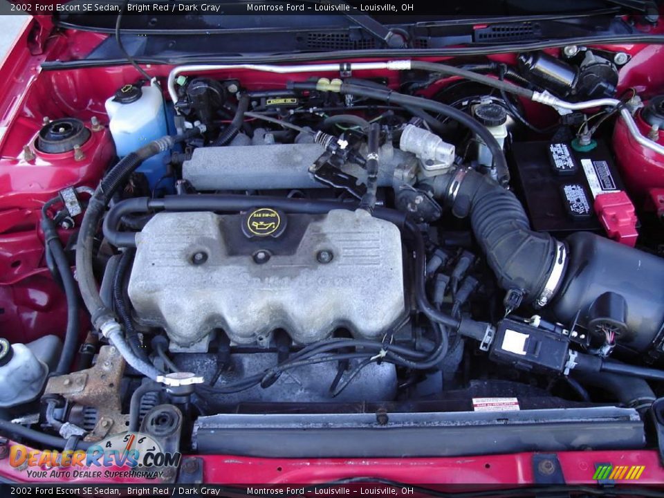 2002 Ford Escort SE Sedan Bright Red / Dark Gray Photo #30