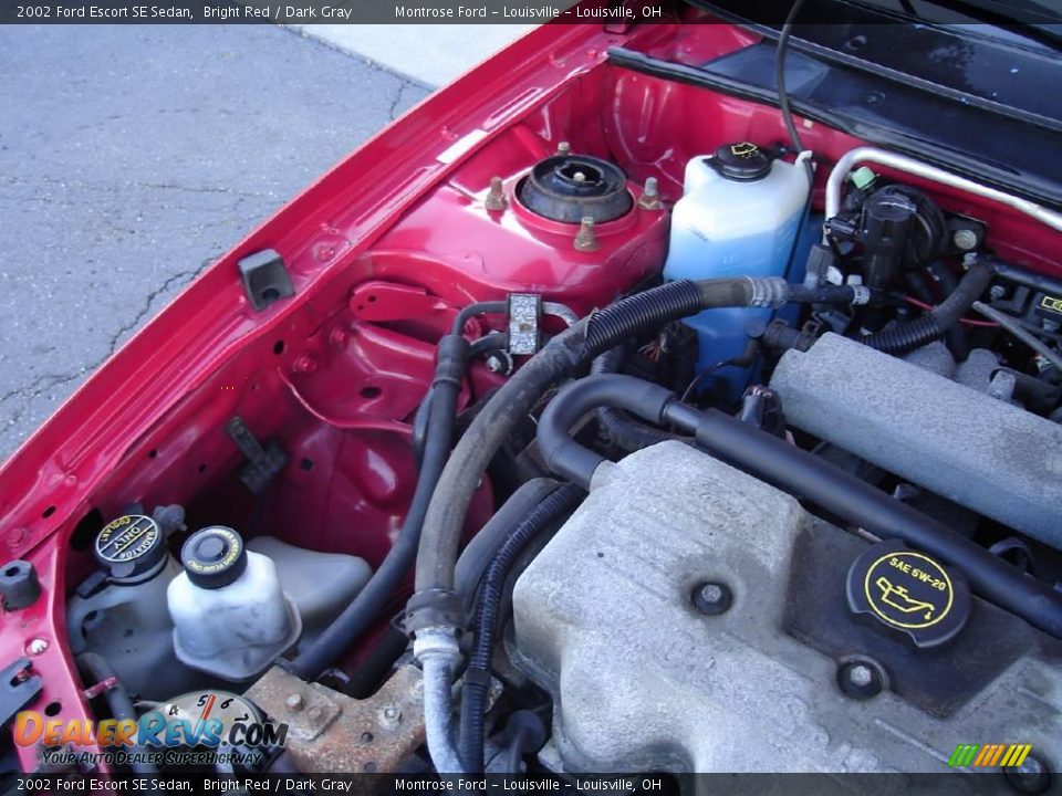 2002 Ford Escort SE Sedan Bright Red / Dark Gray Photo #31