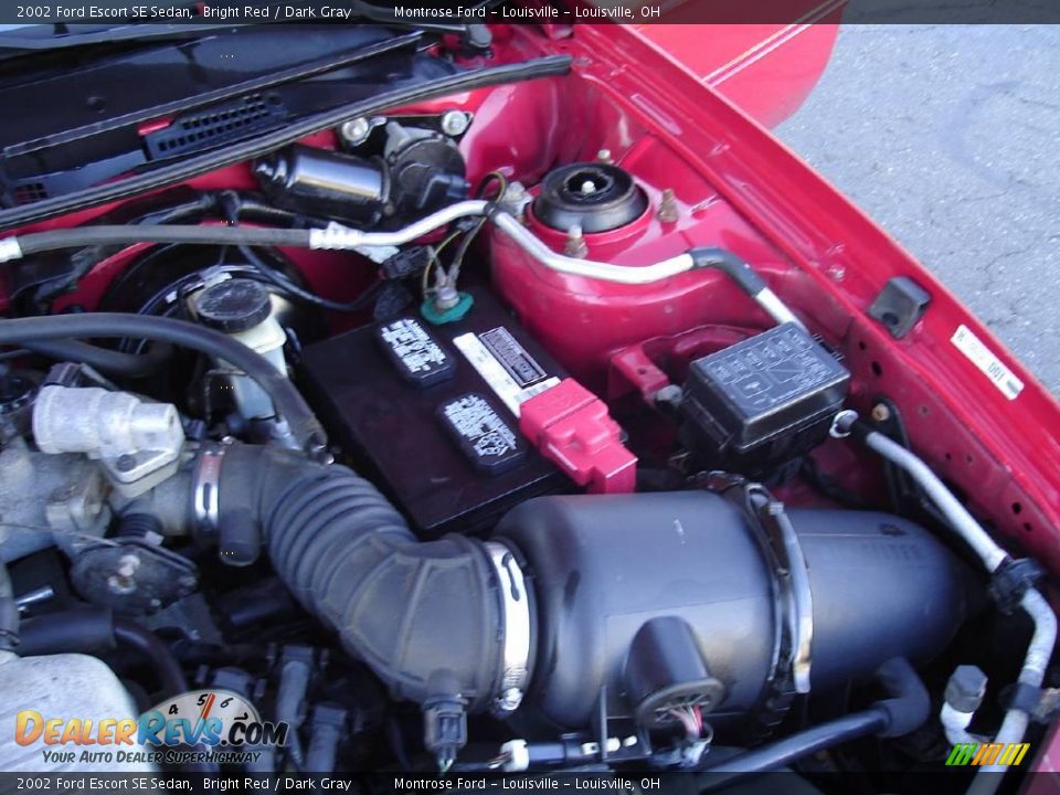 2002 Ford Escort SE Sedan Bright Red / Dark Gray Photo #32