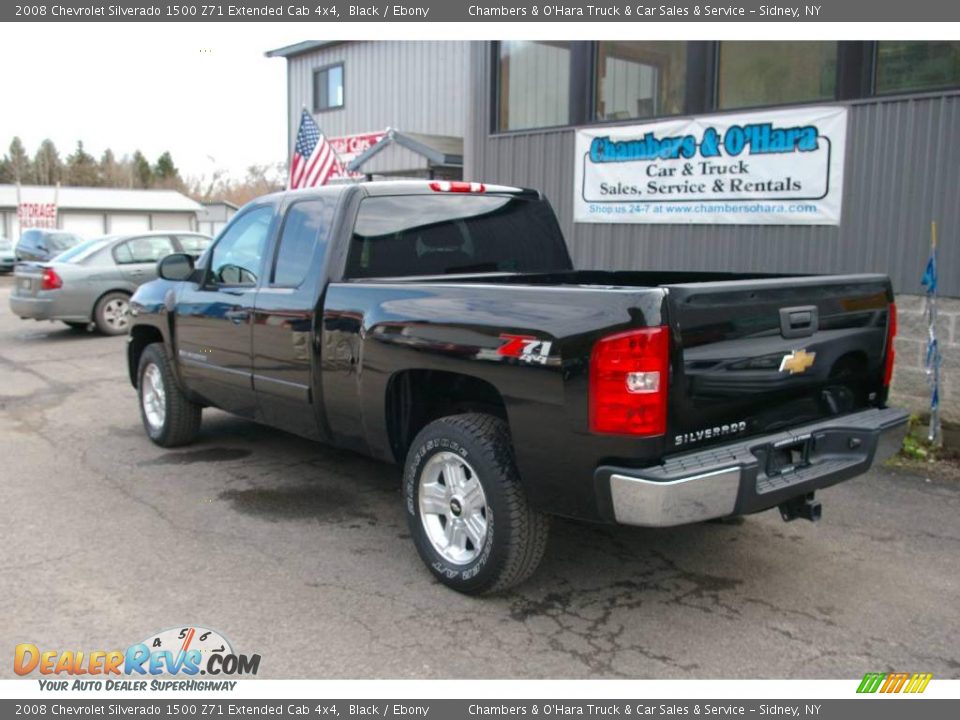 2008 Chevrolet Silverado 1500 Z71 Extended Cab 4x4 Black / Ebony Photo #12