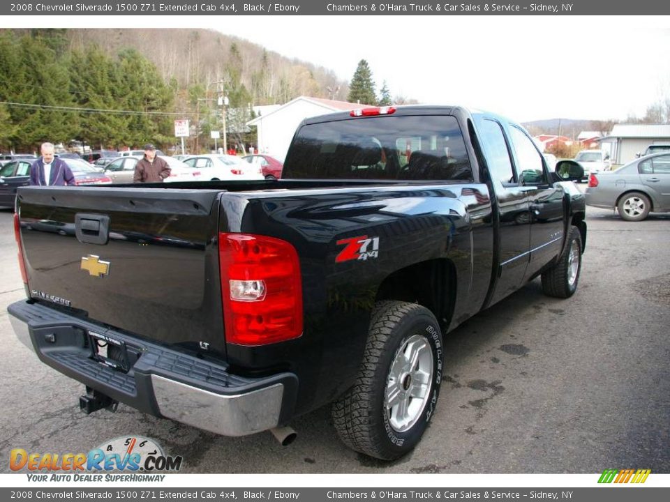 2008 Chevrolet Silverado 1500 Z71 Extended Cab 4x4 Black / Ebony Photo #14