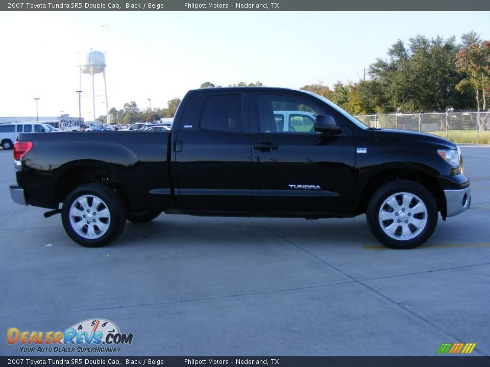 2007 Toyota Tundra SR5 Double Cab Black / Beige Photo #2