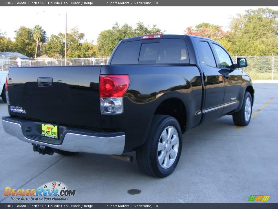2007 Toyota Tundra SR5 Double Cab Black / Beige Photo #3