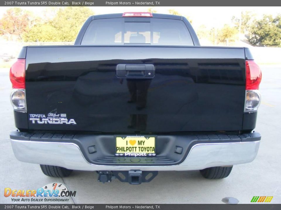 2007 Toyota Tundra SR5 Double Cab Black / Beige Photo #4