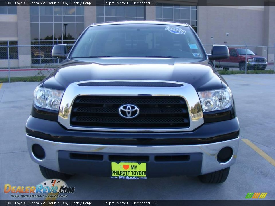 2007 Toyota Tundra SR5 Double Cab Black / Beige Photo #8
