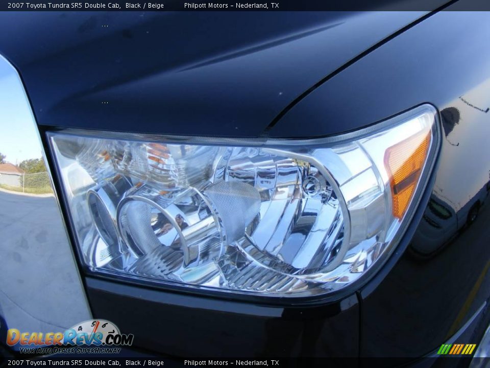 2007 Toyota Tundra SR5 Double Cab Black / Beige Photo #10