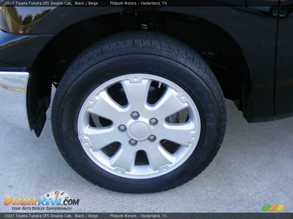 2007 Toyota Tundra SR5 Double Cab Black / Beige Photo #12