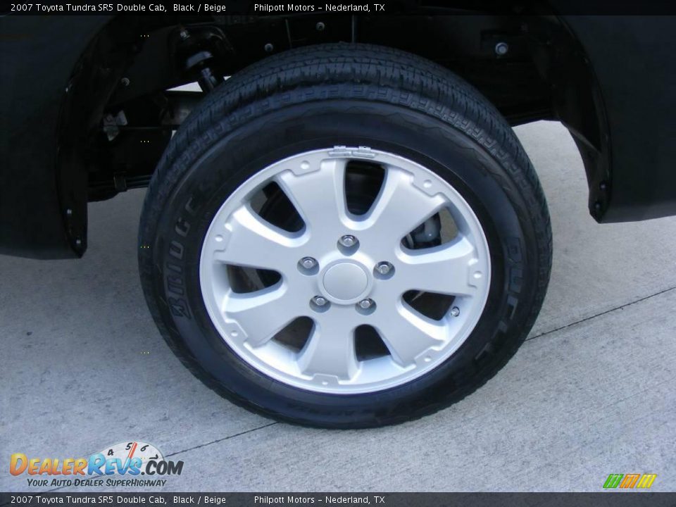 2007 Toyota Tundra SR5 Double Cab Black / Beige Photo #13