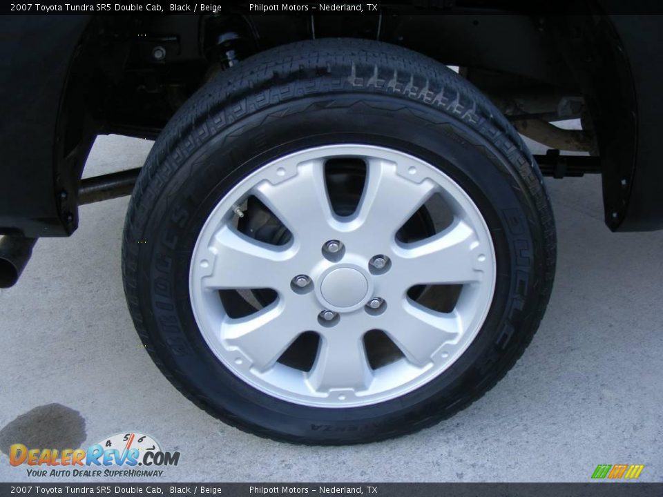 2007 Toyota Tundra SR5 Double Cab Black / Beige Photo #14