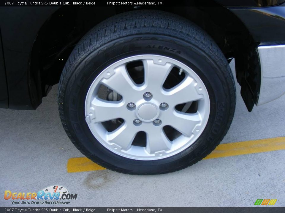 2007 Toyota Tundra SR5 Double Cab Black / Beige Photo #15