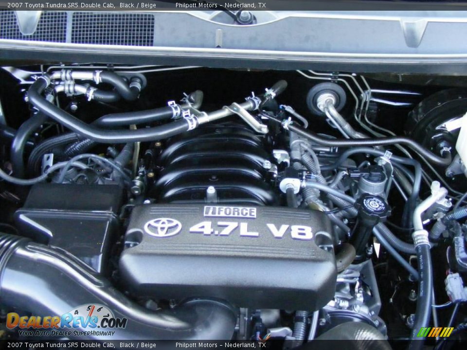 2007 Toyota Tundra SR5 Double Cab Black / Beige Photo #19
