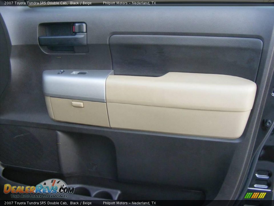 2007 Toyota Tundra SR5 Double Cab Black / Beige Photo #20