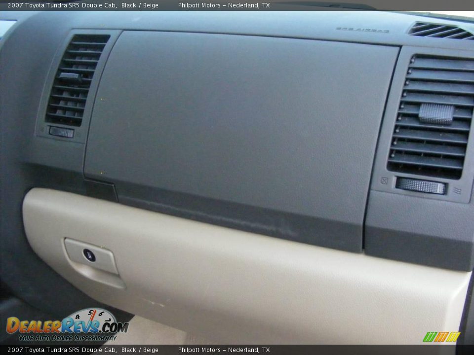 2007 Toyota Tundra SR5 Double Cab Black / Beige Photo #21