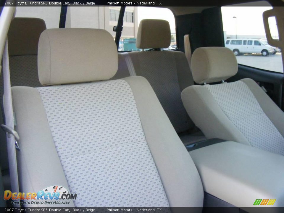 2007 Toyota Tundra SR5 Double Cab Black / Beige Photo #22